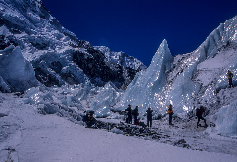 Khumbu icefall (5486m) - mt everest base camp c1998 (shot on agfa slide film)