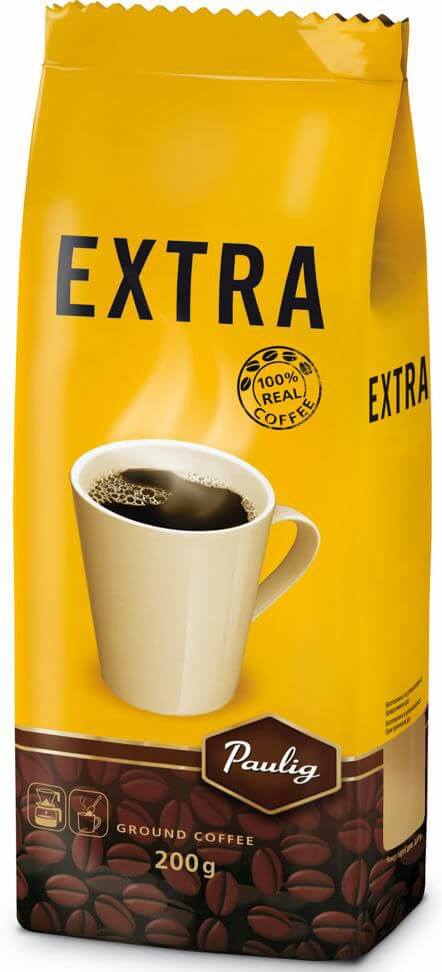 Молотый кофе 200 грамм. Paulig Extra. Кофе Экстра. Кофе Полинг. Кофе молотый Экстра.